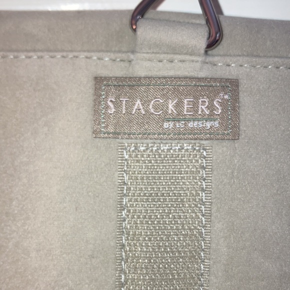 Stackers by LC Designs Hanging Jewelry Organizer Velcro Storage Grey - Picture 2 of 10